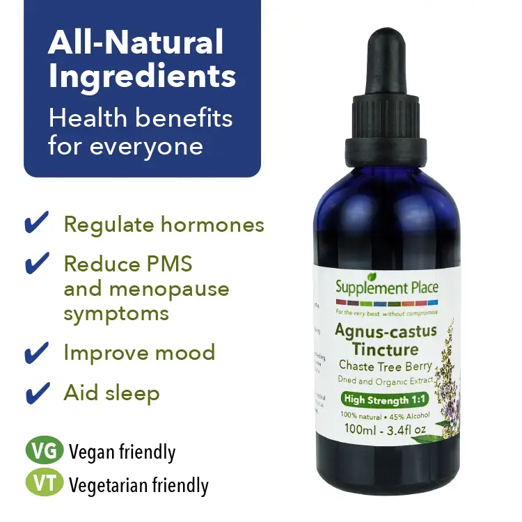Pure Health Botanicals Chaste Tree Berry Tincture (Vitex Agnus Castus) - Liquid Extract For Hormonal Support