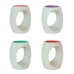 Ceramic oil burner for use with essential oil. Choice of red, green, purple or pink.