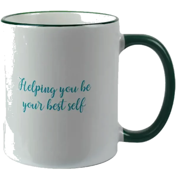 holly botanic mug showing tagline on rear