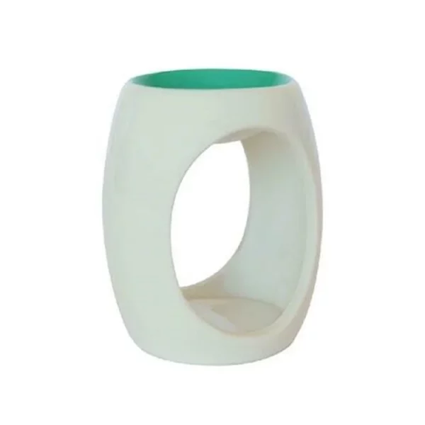 Oi burner, ceramic green. For use with essential oils or wax melts.