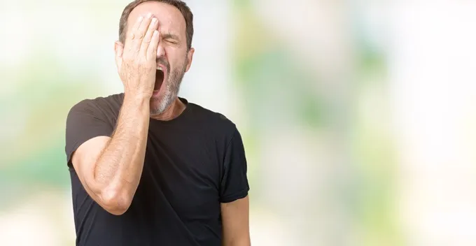 Male menopause can cause fatigue, muscle pain, night sweats and hot flushing.
