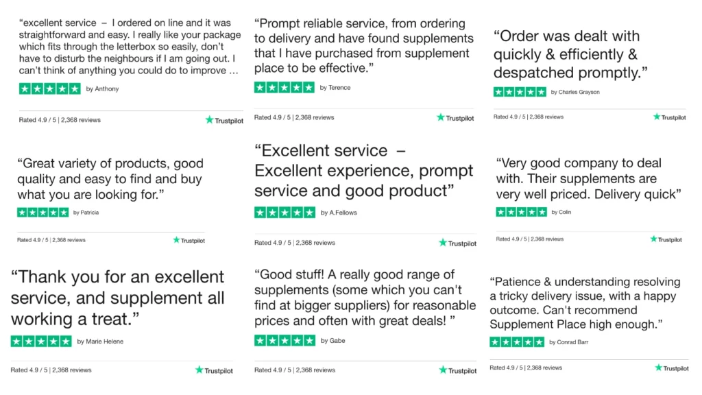 Trustpilot Customer reviews