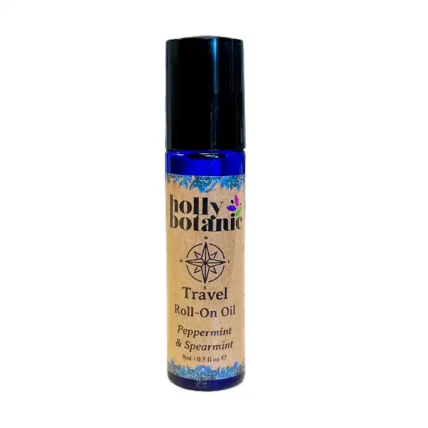 Travel oil roll-on pulse point oil, peppermint and spearmint, 9ml