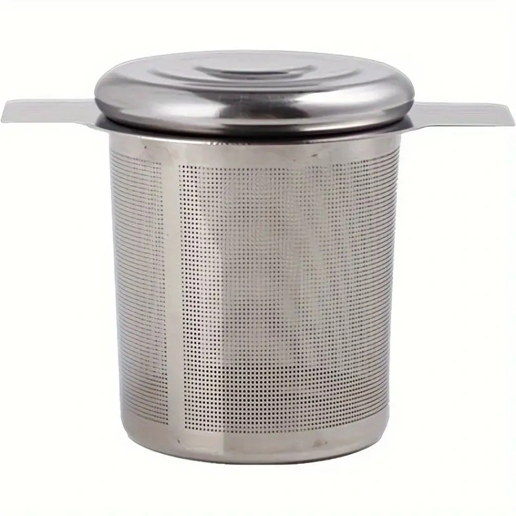 Metal infuser with lid to use with loose tea or tisanes.