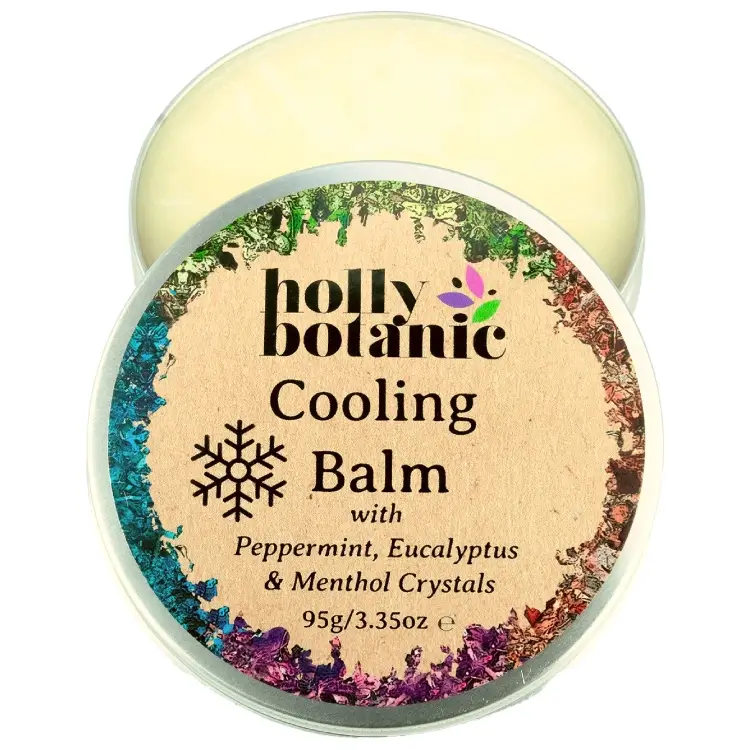 Cooling body balm with peppermint, eucalyptus and menthol crystal to refresh tired muscles. Supplied in a 100g recyclable, aluminium tin.