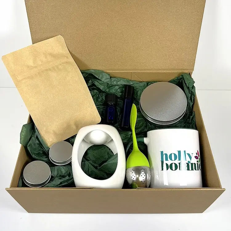 Build Your own gift set by Holly Botanic. Presented in a cardboard, magnetic-close box