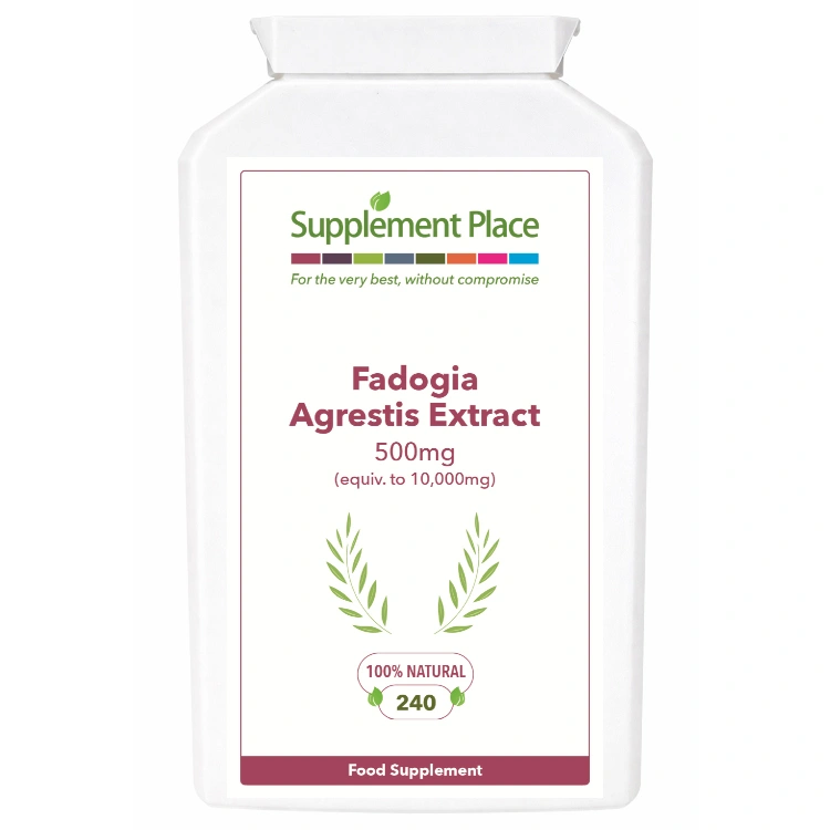 Fadogia Agrestis Extract, 500mg capsules, equivalent to 10,000mg. 240 capsules supplied in a recyclable, letterbox-friendly pot.