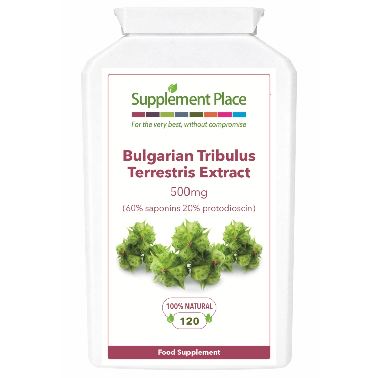 Bulgarian tribulus terrestris, 500mg capsules, 60% saponins, 20% protodioscin. 5mg black pepper extract. 120 capsules Supplied in recyclable, letterbox-friendly pot.