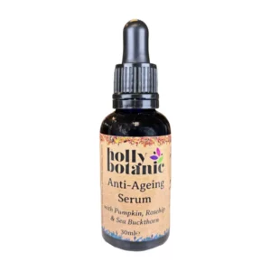 Anti-ageing serum with natural vitamin A alternatives, 30ml blue glass, recyclable pipette bottle