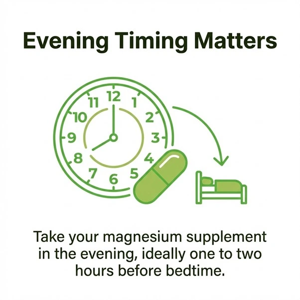 Magnesium for restless legs is best taken in the evening.
