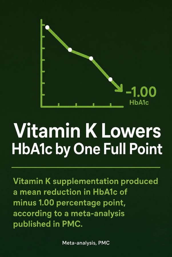 Vitamin K supplementation reduced glycated haemoglobin