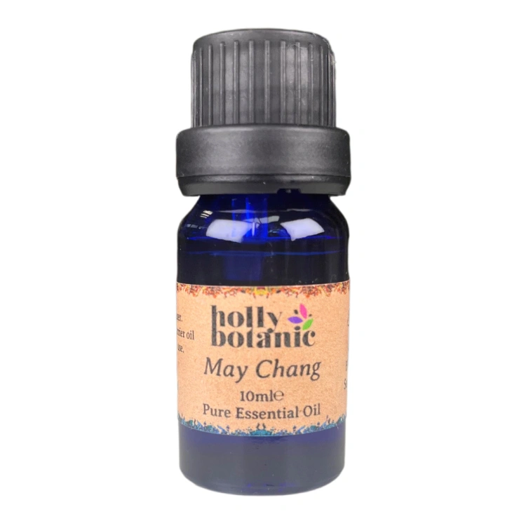 May Chang essential oil available in either 5ml or 10ml blue glass, recyclable dropper bottles.