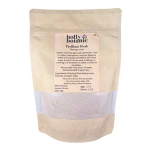 Psyllium husk supplied in recyclable, heat-sealed pouches. Available in small, medium or large.