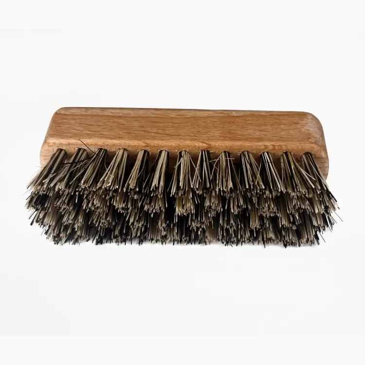 Wooden Beard Brush made from FSC® beech wood with plastic-free plant-based Tampico and Arenga bristles. Side Image
